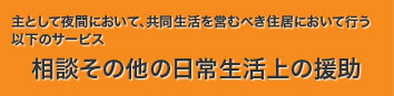 相談その他の日常生活上の援助