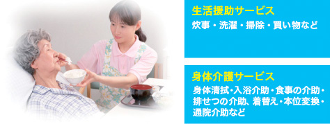 ・食事、入浴又は排せつ等の介護・調理、選択又は掃除等の家事・生活等に関する相談又は助言・就労先その他関係各機関との連絡その他の日常生活上の支援